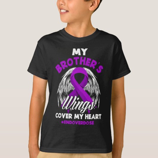 T-shirt Mon frère's Wings Cover My Heart End Overdose 1 (Devant)