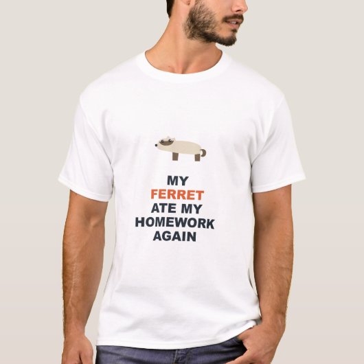 T-shirt Mon furet a encore mangé mes devoirs (Devant)