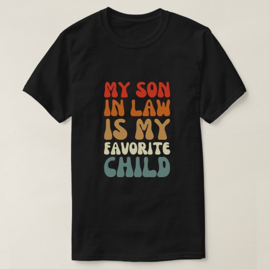 T-shirt mon gendre est mon enfant préféré - Famille drôle (Design devant)