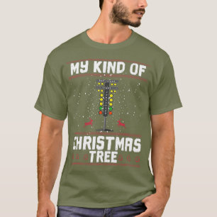 T-shirt Mon Genre D'Arbre De Noël Drag Racing Drôle Noël