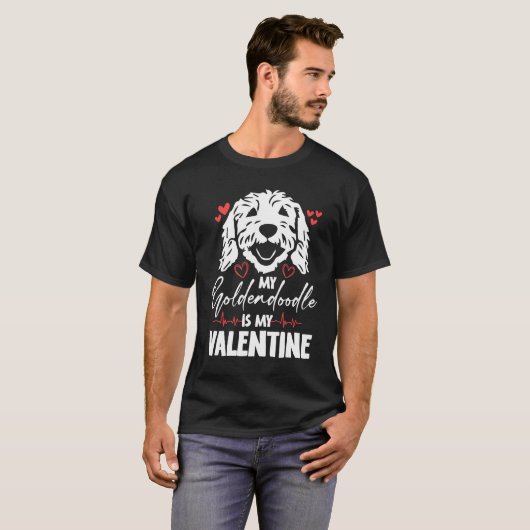 T-shirt Mon Goldendoodle est mon amoureux des chiens valen (Devant entier)
