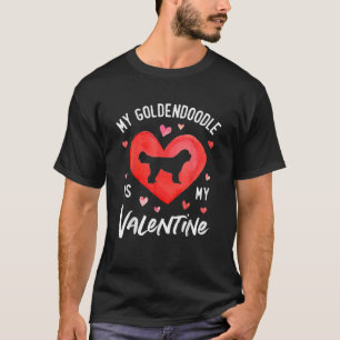 T-shirt Mon Goldendoodle Est Mon Chien De Saint Valentin