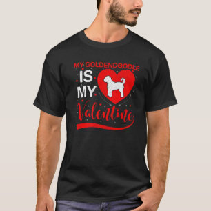 T-shirt Mon Goldendoodle Est Mon Valentine Funny Goldendoo