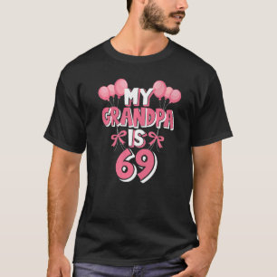 T-shirt Mon Grand-Père A 69 Ans Grampa 69ème Anniversaire