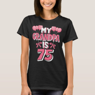 T-shirt Mon Grand-Père A 75 Ans Grampa 75ème Anniversaire