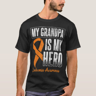 T-shirt Mon grand-père Mon héros Leucémie Cancer Leucémie