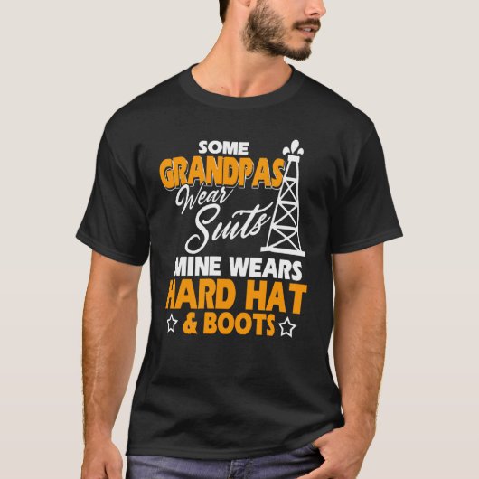 T-shirt Mon Granpa Porte un Casquette dur Boot Huile de fo (Devant)