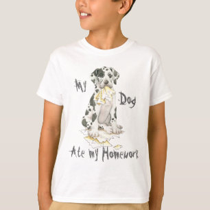 T-shirt Mon great dane a mangé mon travail