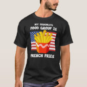 T-shirt Mon groupe alimentaire favori Fries Français drape (Devant)