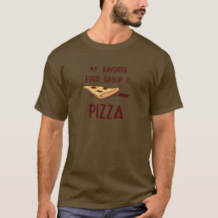 T-shirt Mon groupe d'aliments préféré est pizza