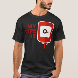 T-shirt Mon groupe sanguin est O Négatif