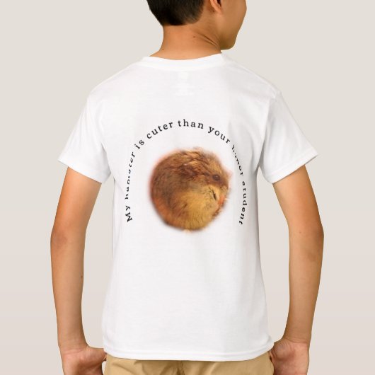 T-shirt mon hamster est plus mignon que votre étudiant (Dos)