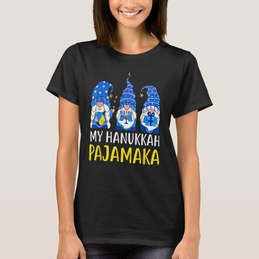T-shirt Mon Hanoukka Pajamakah Chanukah Pajamas PJ (Devant)
