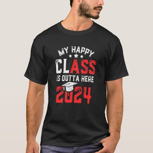 T-shirt Mon Happy Class Est Extérieur Ici 2024 Senior 24Gr (Devant)