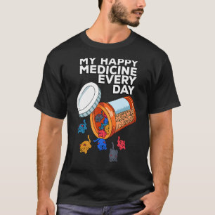 T-shirt Mon Happy Medicine Chaque Jour Boîte à pilules Ani