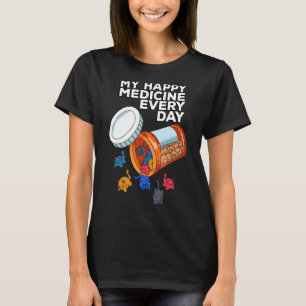 T-shirt Mon Happy Medicine Chaque Jour Boîte à pilules Ani