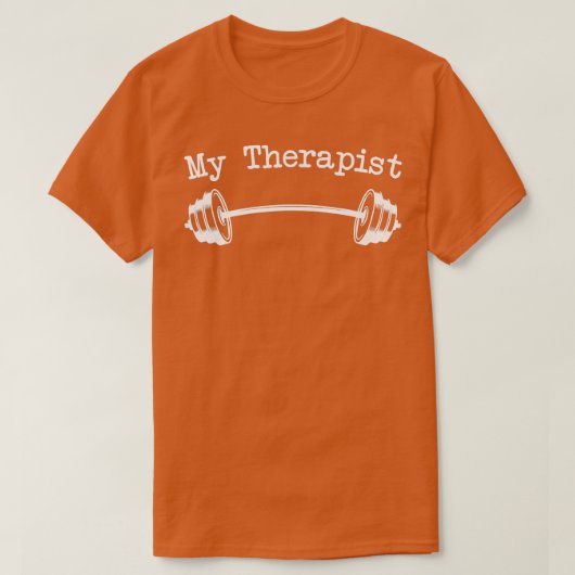 T-shirt Mon herapiste (Barbell) Drôle Exercice Poids Lifti (Design devant)