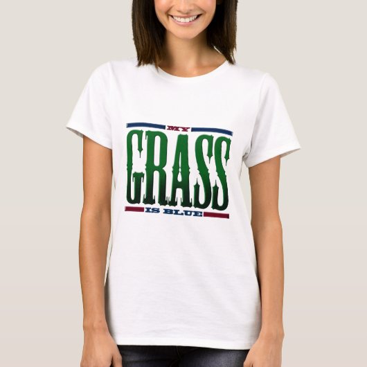 T-shirt "Mon herbe est bleue " (Devant)