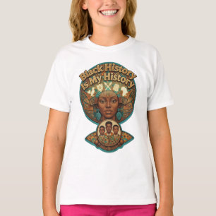 T-shirt Mon héritage africain, l'histoire des Noirs est mo