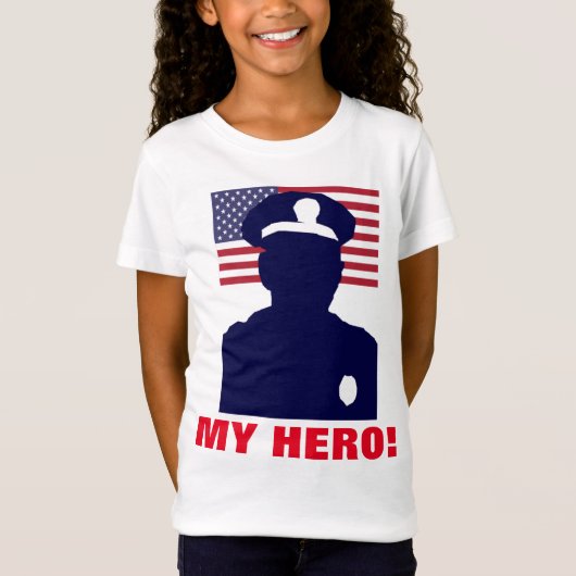 T-Shirt MON HERO COP (Devant)