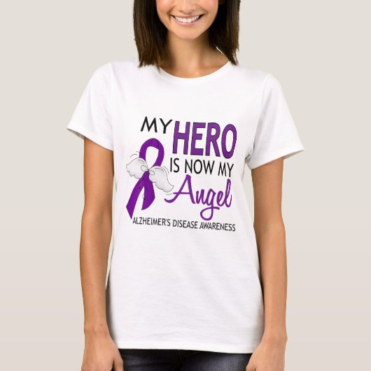 T-shirt Mon héros est ma maladie d'Alzheimer d'ange (Devant)