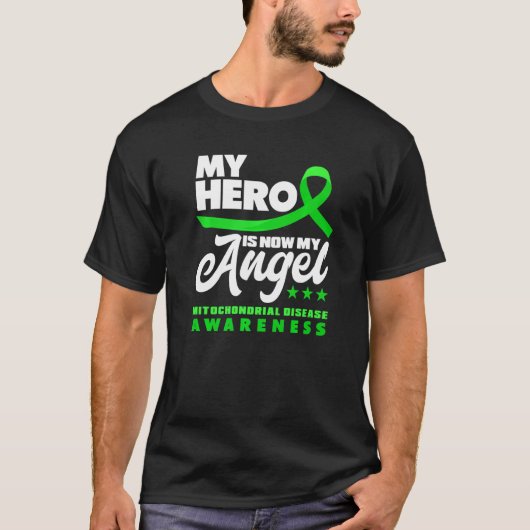 T-shirt Mon Héros Est Maintenant Mon Ange Maladie Mitochon (Devant)