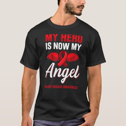 T-shirt Mon Héros Est Maintenant Mon Ange Sensibilisation  (Devant)