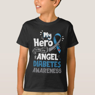T-shirt Mon héros est maintenant mon ange T1d Sensibilisat