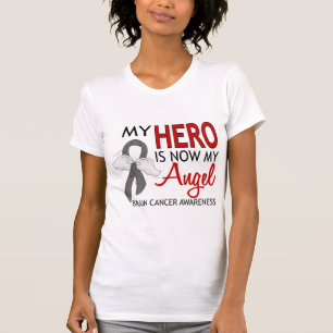 T-shirt Mon héros est mon cancer du cerveau d'ange