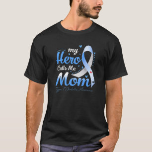 T-shirt Mon héros m'appelle Maman T1D Type 1 Sensibilisati