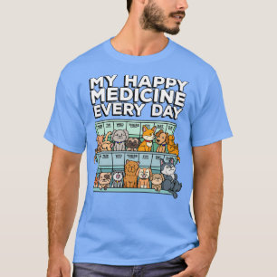 T-shirt mon heureux médicament tous les jours pill organis