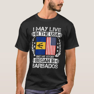 T-shirt Mon Histoire A Commencé À La Barbade