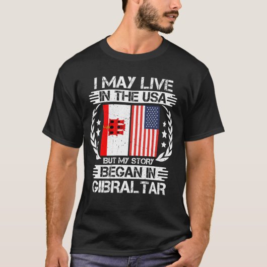 T-shirt Mon Histoire Commence À Gibraltar (Devant)