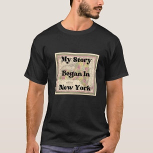 T-shirt Mon Histoire Commence À New York 1849 Antique Vint