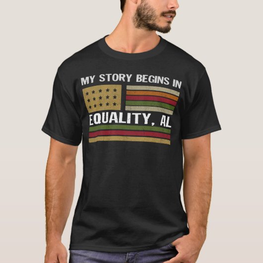 T-shirt Mon histoire commence dans EQUALITY AL (Devant)