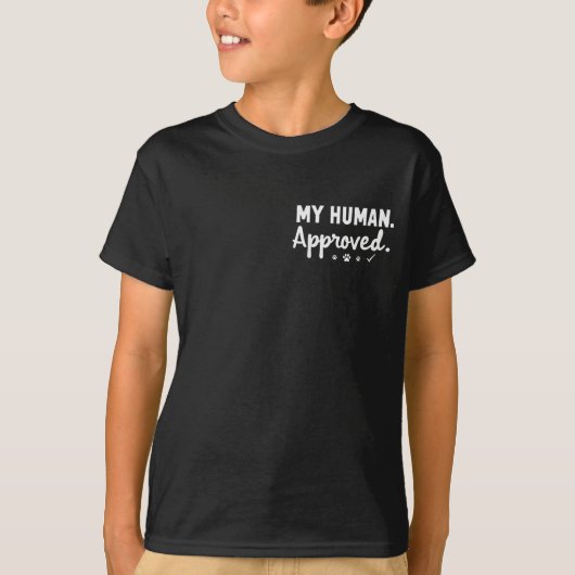 T-shirt Mon humain approuvé (Devant)