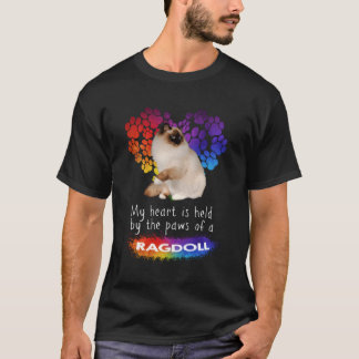T-shirt Mon Il Est Tenu Par Les Pattes D'Un Chat De Ragdol