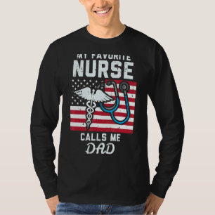 T-shirt Mon Infirmière Préférée M'Appelle Papa Us Fête des