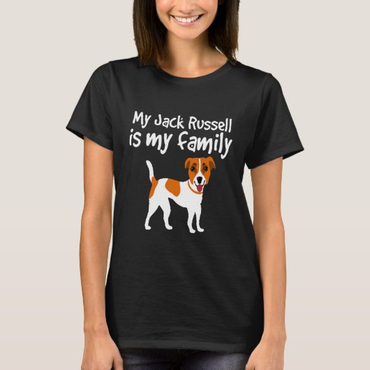 T-shirt Mon Jack Russell Est Ma Famille (Devant)