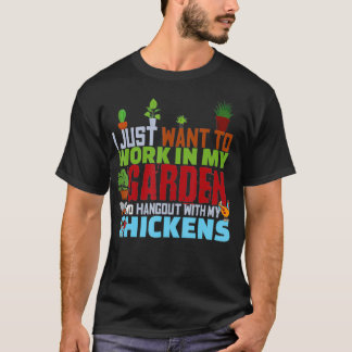 T-shirt Mon Jardin De Poignée Mes Poulets