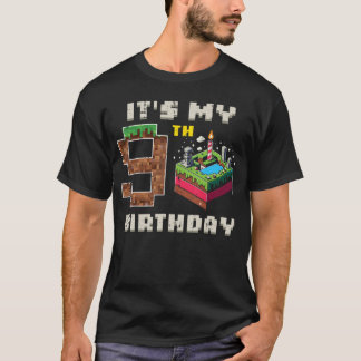 T-shirt Mon jeu de gâteau vidéo de 9 ans pour garçons 