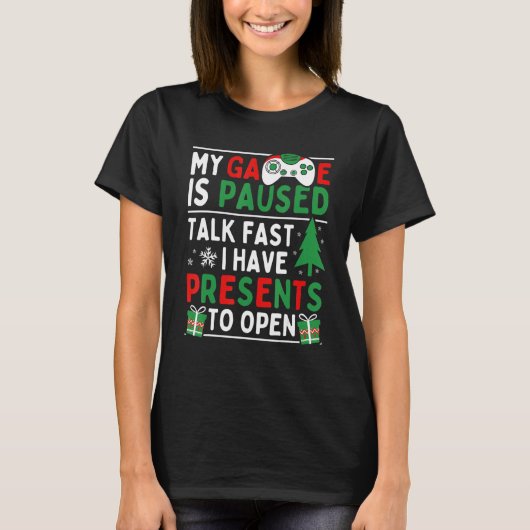T-shirt Mon Jeu Est Suspendu Parler Rapidement J'Ai Des Pr (Devant)