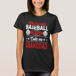 T-shirt Mon Joueur De Baseball Favori M'Appelle Base GRAND