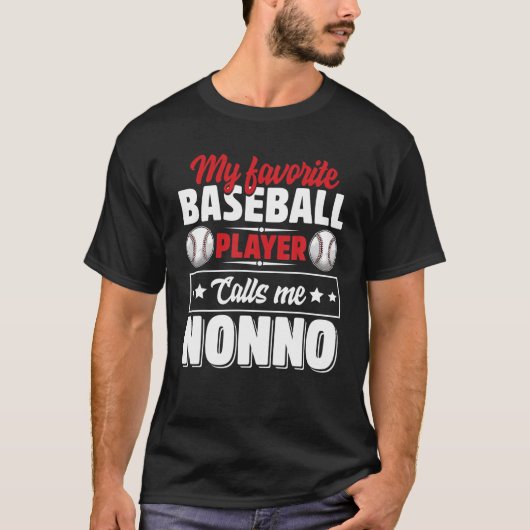 T-shirt Mon Joueur De Baseball Préféré M'Appelle Non (Devant)