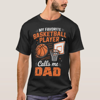 T-shirt Mon Joueur de Basket Favori M'appelle
