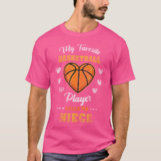 T-shirt Mon Joueur De Basket Favori M'Appelle Niece Vinta