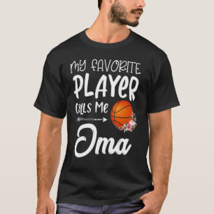 T-shirt Mon Joueur De Basket Favori M'Appelle Oma