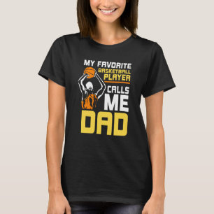 T-shirt Mon Joueur De Basket Favori M'Appelle Papa Match C
