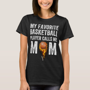T-shirt Mon joueur de basket préféré m'appelle maman
