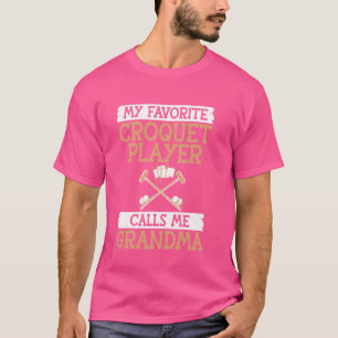 T-shirt Mon Joueur de Croquet préféré m'appelle Grand-mère